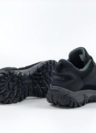 Зимові merrell кросівки термо чорні з сірий чоловічі єврозима мерелл черевики спортивні чоловічі чорні / зимові термо кросівки merrell5 фото