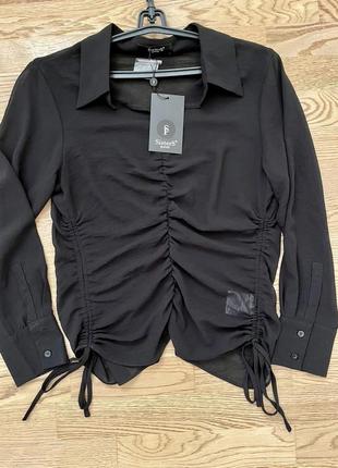 🔥 распродаж 🔥 непревзойденная черная блуза в стиле maison margiela2 фото