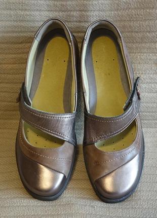 Легчайшие комбинированные кожаные туфли suave португалия 41 р.3 фото