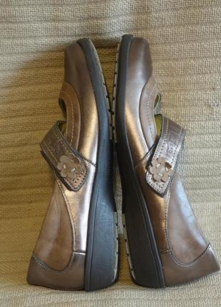 Легчайшие комбинированные кожаные туфли suave португалия 41 р.8 фото
