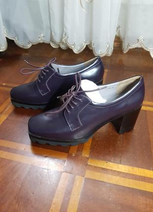 Fellini кожаные ботинки на платформе1 фото