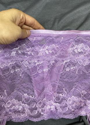 Ідеальні фіолетові лавандові мережевні сексуальні сексі труси трусики на високій посадці з підтяжками для панчох чулків стрінги на високій посадці6 фото