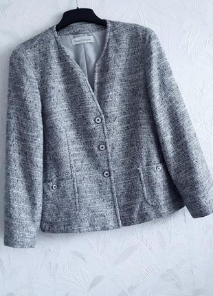 Стильный серебристый пиджак, 48-50, костюмная ткань, franco callegari1 фото