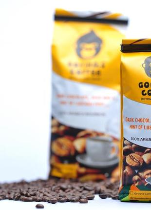 Кава арабіка 250 г у зернах середня обсмажування gorillas coffee
