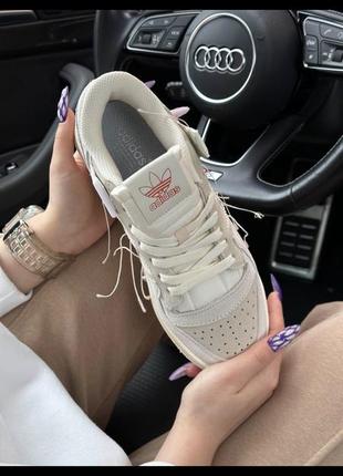 Adidas forum 84 low “off white” beige5 фото