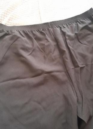 Комфортные легкие коричневые брюки большого размера bm8 фото