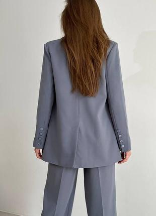 Жіночий строгий брючний костюм ( піджак + брюки штани палаццо )2 фото