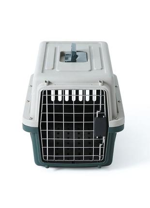 Велике перенесення контейнер для котів і собак із металевими кріпленнями та дверію + замок до 12 кг2 фото