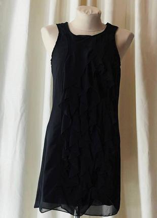 Шикарна вечірня чорна міні сукня