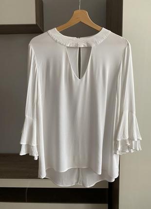Zara біла шовкова блуза блузка шовк