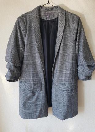 Новый удлиненный трендовый блейзер пиджак с шерстью primark