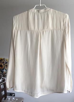 Esprit нежная шелковая блуза цвета шампань3 фото