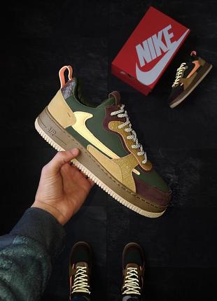 Кроссовки мужские nike air force 1, зеленые (найк аир форс, найки, кросівки)2 фото