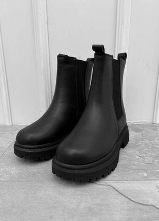 Женские ботинки chelsi black1 фото