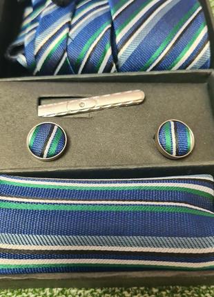 Набір запонки краватка затискач2 фото