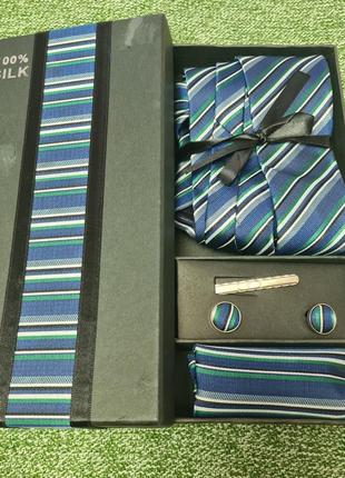 Набір запонки краватка затискач1 фото