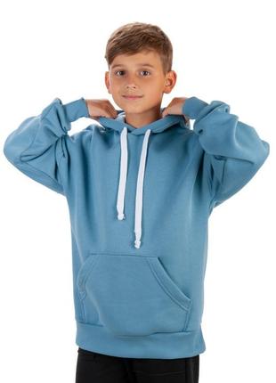 Подростковый худи оверсайз утепленный на флисе, теплая объемная кофта oversize подростковая толстовка на флисе