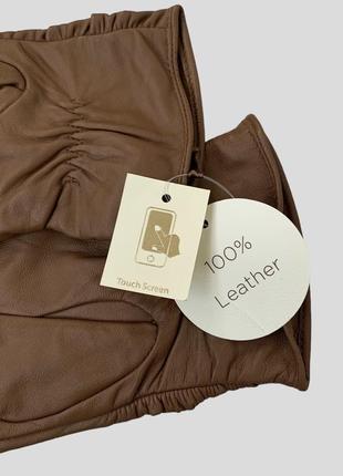 Новые кожаные перчатки с сенсорным пальчиком touch screen 100% кожа6 фото