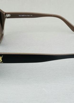 Yves saint laurent очки женские солнцезащитные коричневые3 фото
