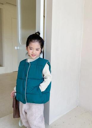 Детский жилет демисезонный оверсайз 120-160 см размер