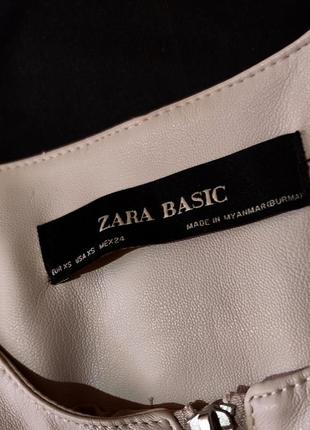 Шкіряний жакет zara basic3 фото