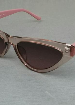 Jimmy choo очки женские солнцезащитные узкие кошечки в бежевой прозрачной оправе1 фото