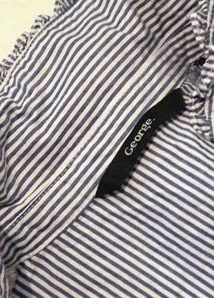 Стильная натуральная блуза в полоску с вышивкой от george4 фото