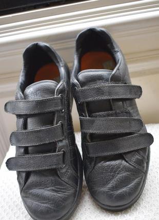 Кожаные кроссовки  туфли мокасины на липучках полуботинки lonsdale р. 376 фото