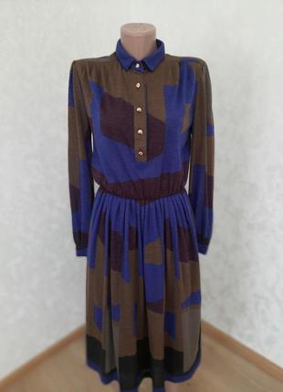 Винтажное платье-миди с шерстью fink modell6 фото