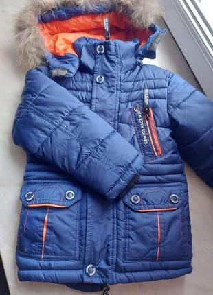 Зимова куртка для хлопчика 3 роки 98 см, зимова парка