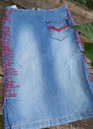 Винтажная юбка dolce&amp;gabbana оригинал, джинсовая юбка, юбка карандаш8 фото