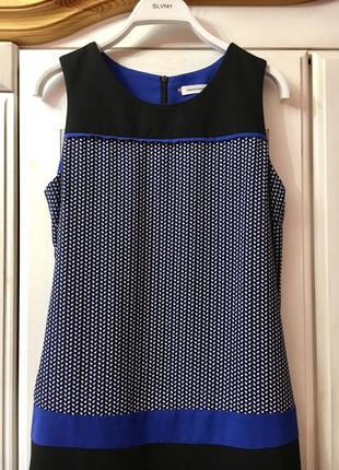 Casual шик - французское платье-футляр "hippocampe" сине-черное6 фото