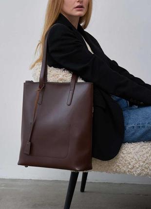 Жіноча сумка-шопер, містка молодіжна жіноча чорна сумка з екошкіри венді6 фото