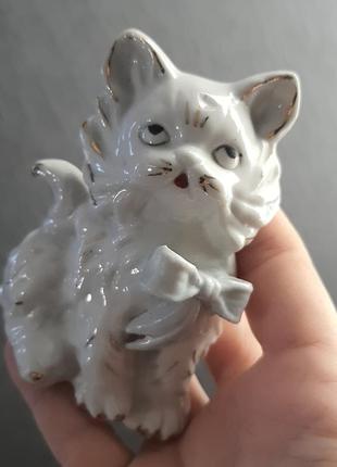 Винтажна я статуэтка котенок из японии3 фото