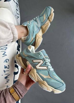 Женские кроссовки голубые new balance 90605 фото