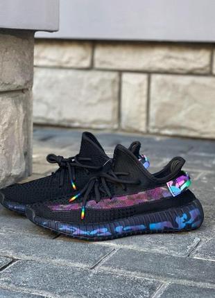 Adidas yeezy boost 350 v2 black multi шикарные женские кроссовки адидас изи3 фото