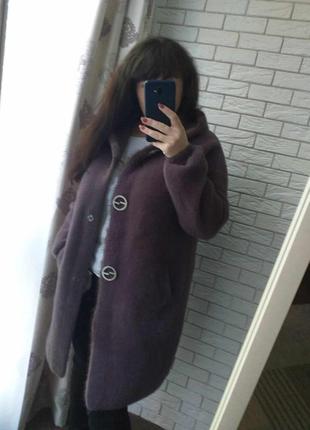 Пальто альпака туреччина 🇹🇷 хутро норка5 фото