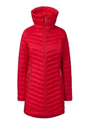 Пальто стьобане з коміром-стійкою, червоне, розмір 52-54 (l євро)