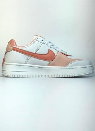 Кроссовки женские nike air force shadow осенние, найк аир форс шедоу, найки шадоу кожаные, розовые эир форс4 фото