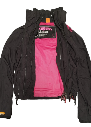 Женская демисезонная куртка/ветровка мультизип superdry japan multi zip black teal windcheater women’s jacket4 фото