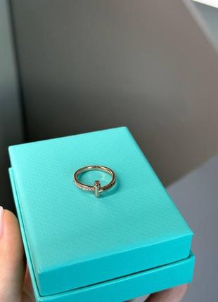 Кольцо tiffany&co "t"