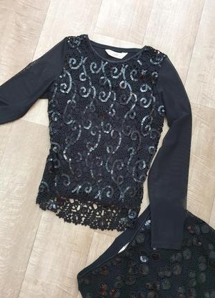 Жіночий костюм з міні спідницею чорний  sagaie  france  оригінал