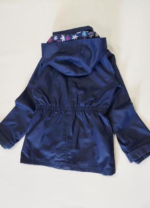 Демисезонная куртка с эльзой и анной  disney темно синяя 10-12 лет8 фото