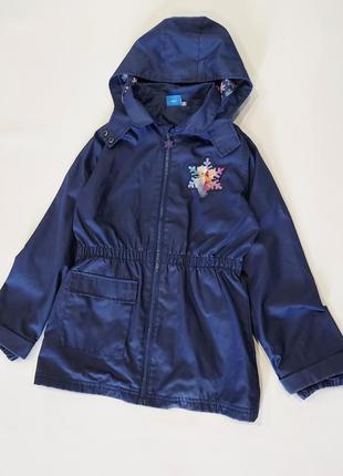 Демисезонная куртка с эльзой и анной  disney темно синяя 10-12 лет7 фото