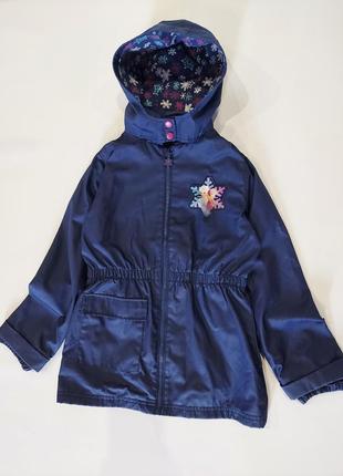 Демисезонная куртка с эльзой и анной  disney темно синяя 10-12 лет