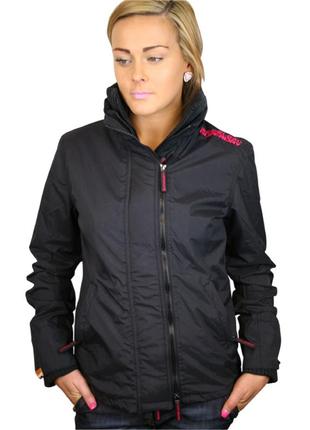 Жіноча демісезонна куртка/вітровка мультизип superdry japan multi zip black teal windcheater women's jacket