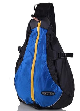 Спортивний рюкзак onepolar b1305 blue на одне плече 20 літрів міцний надійний синій