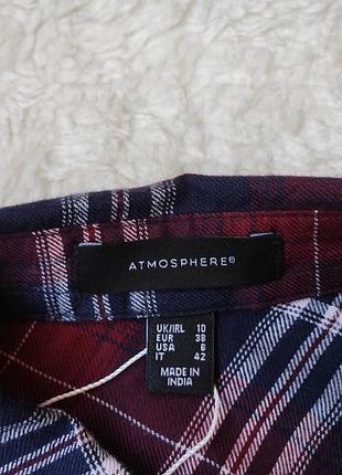 Бордовая синяя натуральная длинная рубашка в клетку платье рубашка удлиненная туника в полоску9 фото