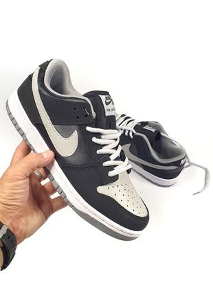 Кроссовки nike sb dunk low grey black