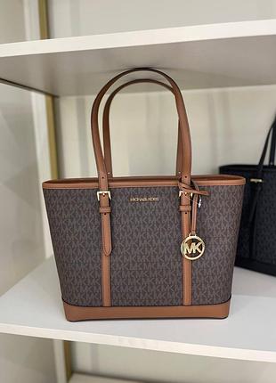 Сумка michael kors jet set travel small logo top-zip tote bag оригинал1 фото